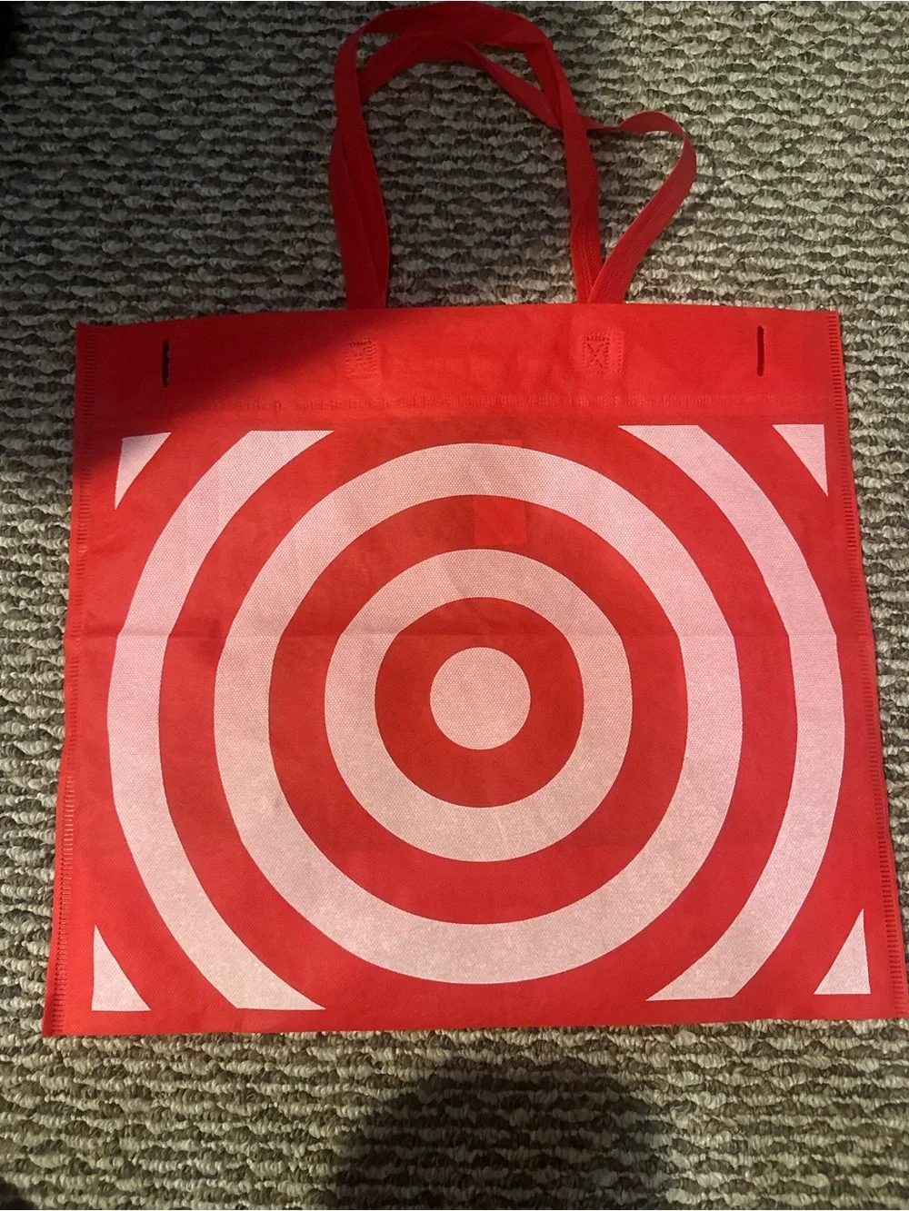 NEW Target Redesigned Reusable Grocery Shopping Tote Bag Washable Red Bullseye